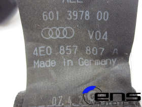 Audi A8 D3 4E Sicherheitsgurt Gurtstraffer hinten mitte 4E0857807A