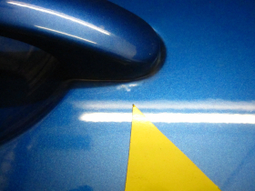 VW Touran 1T 03-06 Tür hinten rechts Original Getönte Scheibe LA5X Blau