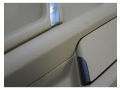 VW Phaeton 3D Türverkleidung hinten links Leder  beige + braun  Vollleder  kurz