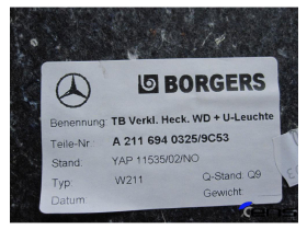 Mercedes E-Klasse W211 Limo Verkleidúng Heckklappe Abdeckung A2116940325