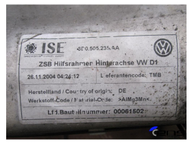 VW Phaeton 3D 5,0 V10 TDI Achsträger hinten Hinterachse Hilfsrahmen 3D0505235AA