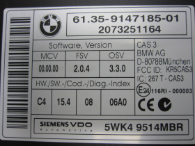 BMW E60 E61 Steuergerät CAS 3 9147185