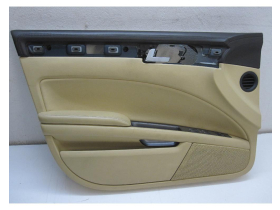 VW Phaeton 3D Türverkleidung vorne links Leder  beige + braun  Vollleder