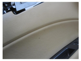 VW Phaeton 3D Türverkleidung vorne links Leder  beige + braun  Vollleder