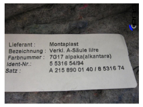 Mercedes CL C215 W215 Verkleidung A-Säule links Alkantara A2158900140