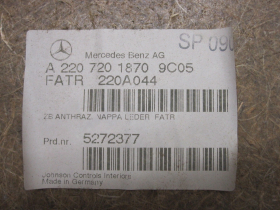 Mercedes S-Klasse W220 Türverkleidung Türpappe vorne rechts schwarz Leder Bose