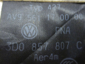 VW Phaeton 3D Gurt Sicherheitsgurt Gurtstraffer Beige hinten mitte 3D0857807C